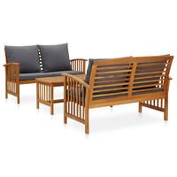 GARTENSET Reitz 3-teilig - Grau, Holzwerkstoff - Nettlife