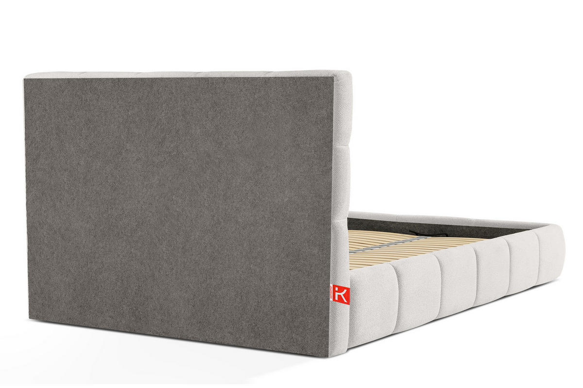 POLSTERBETT ALTOS Bouclé, weiß - Weiß, Holz/Holzwerkstoff (180/200cm) - KONSIMO®