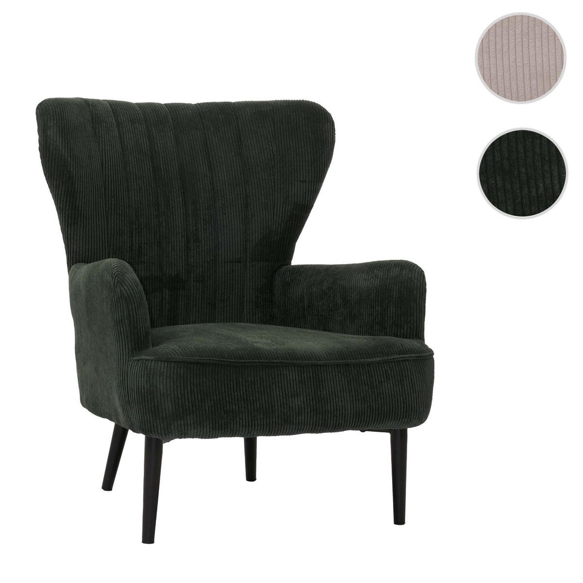 LOUNGE-SESSEL Dunkelgrün - Dunkelgrün, Textil (75/80/78cm) - MCW