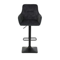 BARHOCKER-SET 2 Stück Dora - Anthrazit - Anthrazit/Schwarz, Textil/Metall (51/97/57cm) - Hela Vertriebs GmbH