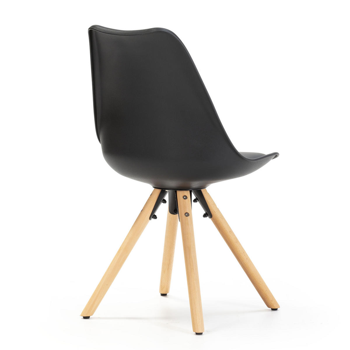 STUHL 2er-Set Jeff Schwarz - Schwarz, Holz/Kunststoff (49/84/54cm) - VS Venta-stock