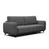 SOFA DRAKE 3-Sitzer mit Schlaffunktion, dunkelgrau - Dunkelgrau/Braun, Holz/Textil (232/90/107cm) - Courtois Laville
