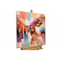 ACRYLBILD HANDGEMALT 80/80 cm - Multicolor, Holz/Textil (1.7/80cm) - KUNSTLOFT