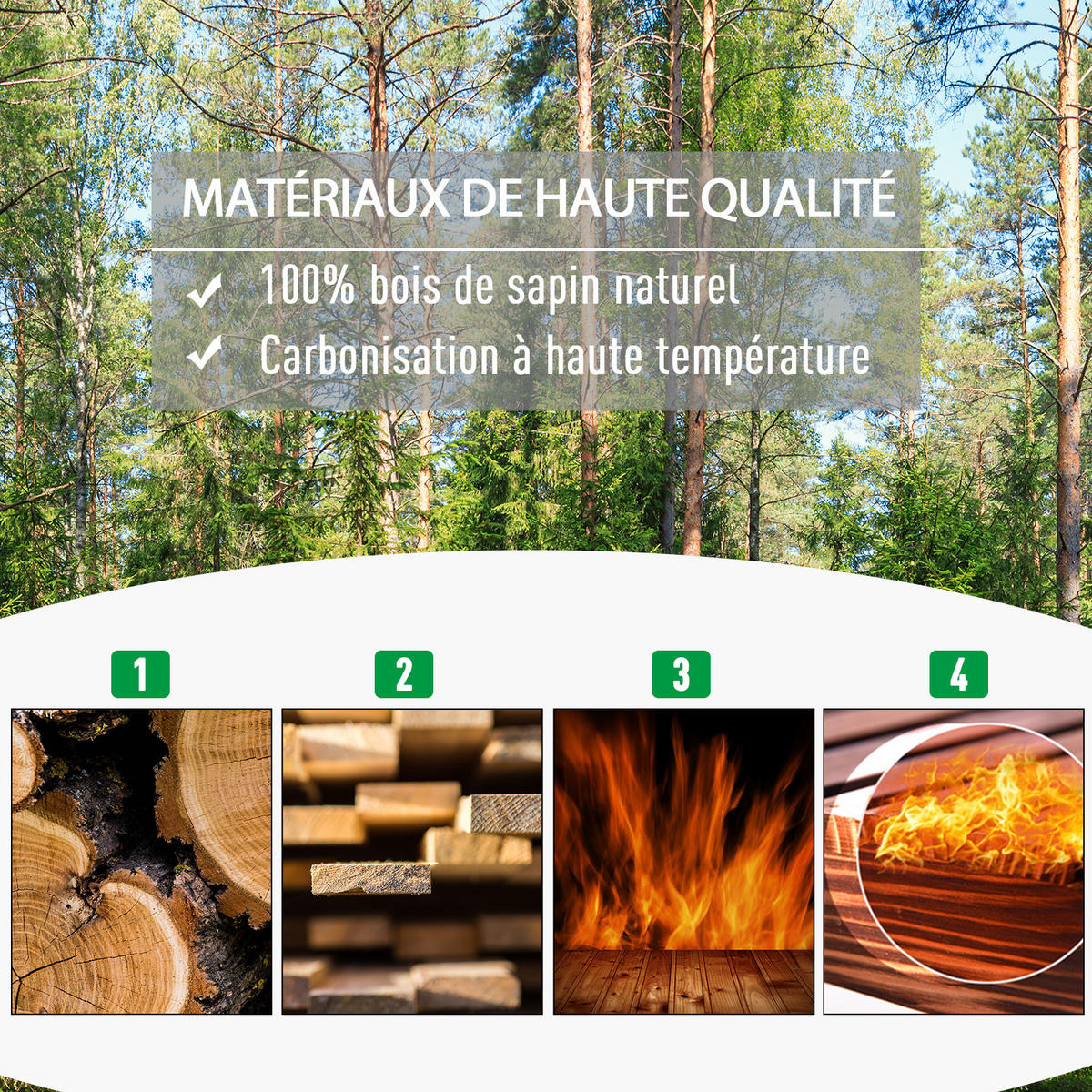 HOCHBEET DE-12100 mit Rankgitter rechteckig, 64/28/120 cm Natur - Braun, Holzwerkstoff (64/120/28cm) - ComfortXL