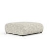 POUF L Zanzibar Beige Webstoff - Beige/Schwarz, Holz/Holzwerkstoff (110/37/110cm) - Maison de Reve