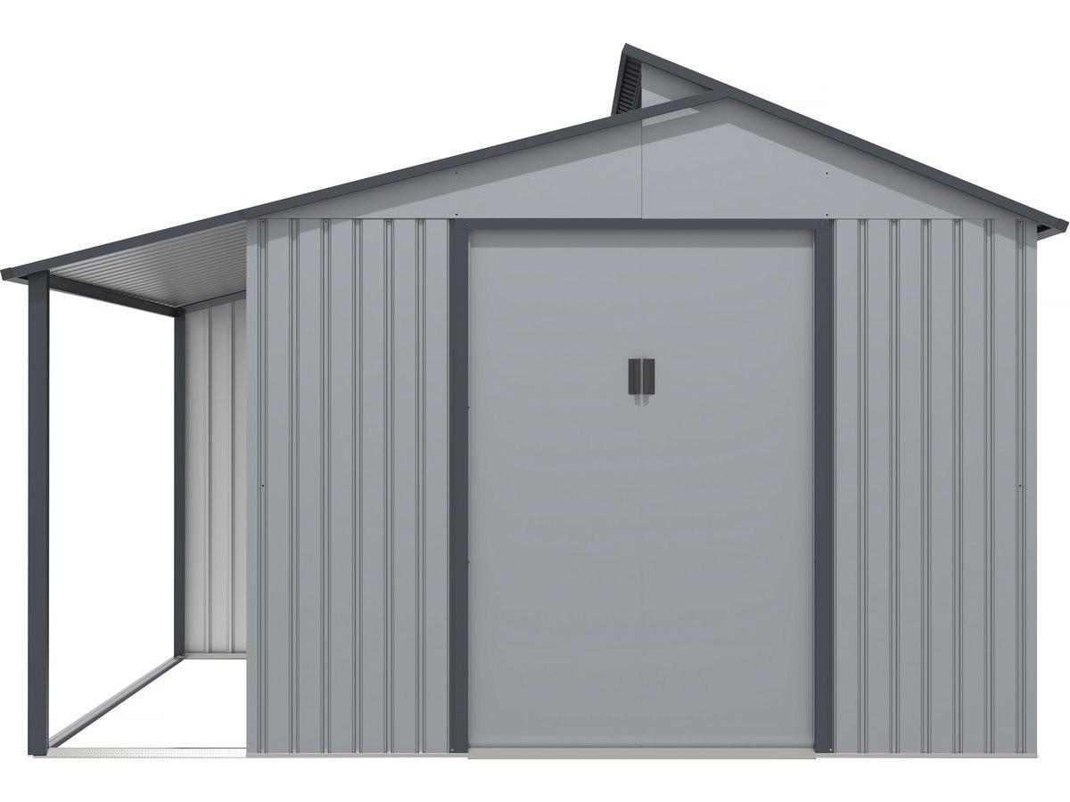 METALL-GARTENHAUS madras Grau - Grau, Metall (355/237/257cm) - Habitat Garten