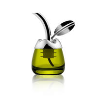 ÖLFLASCHE Fior D'Olio - MSA32 - von Marta Sansoni - Silberfarben, Metall (5/9/6cm) - Alessi