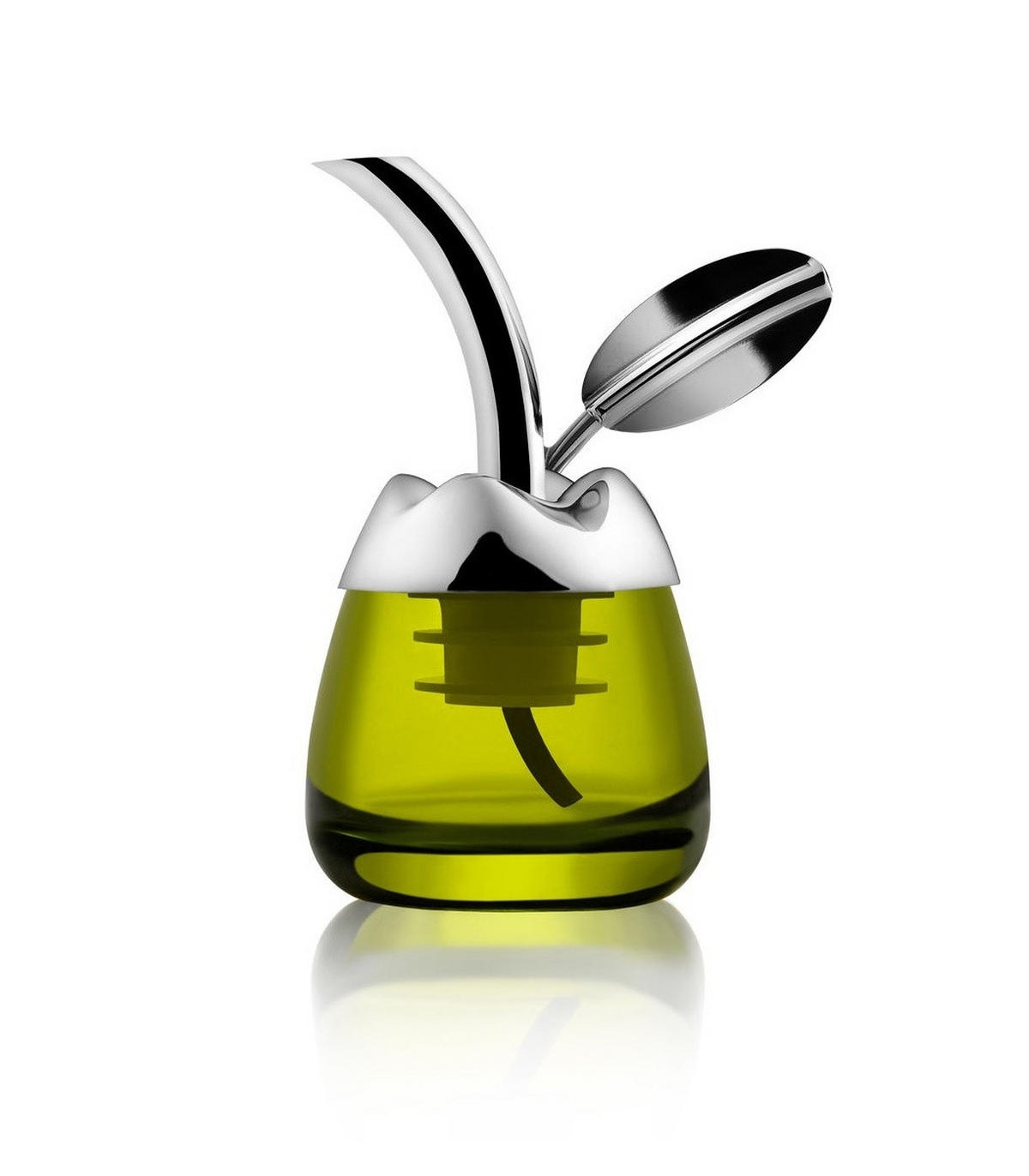 ÖLFLASCHE Fior D'Olio - MSA32 - von Marta Sansoni - Silberfarben, Metall (5/9/6cm) - Alessi