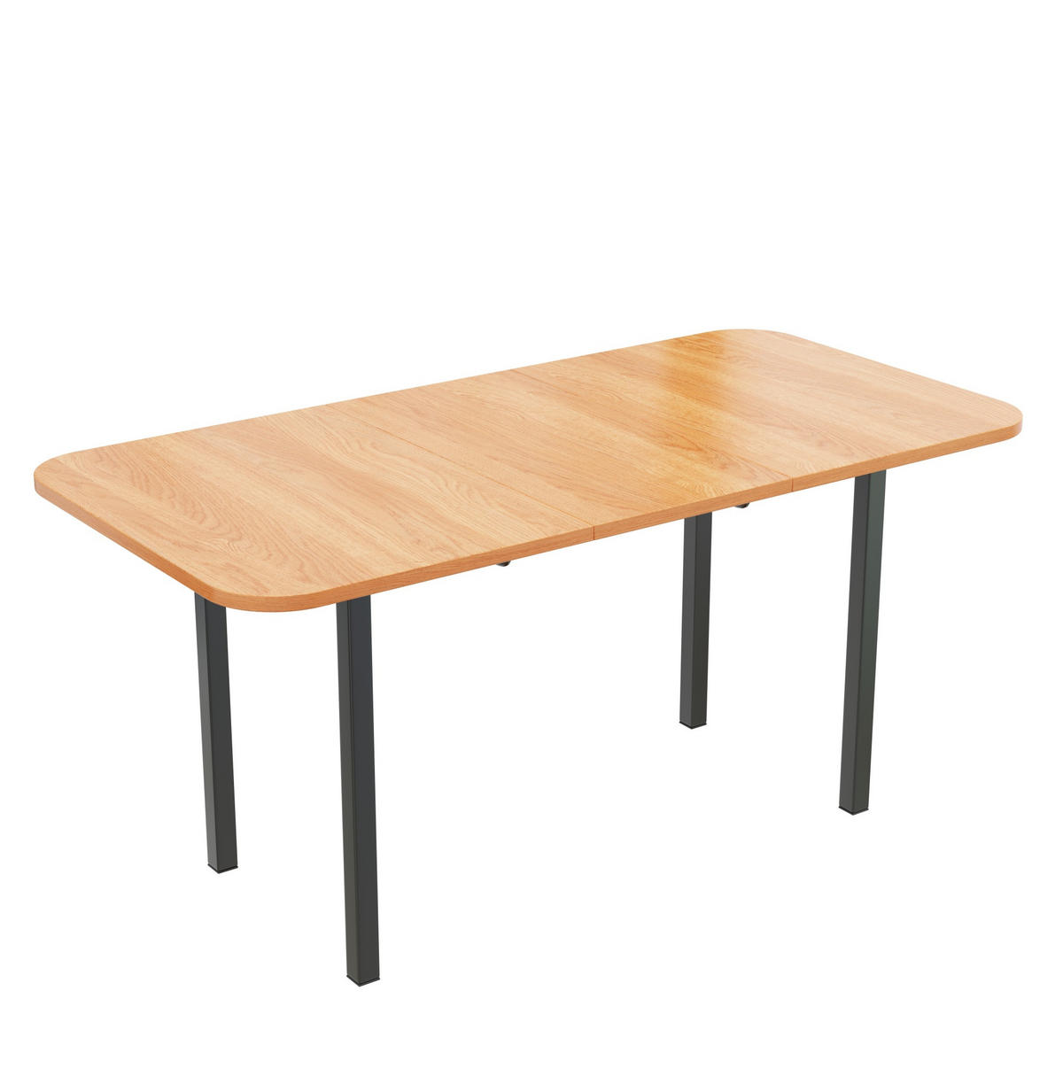 ESSTISCH 120/160 cm in Eichefarben aus MDF, ausziehbar mit Legierungsgestell - Eichefarben, Holzwerkstoff (160/80/75cm) - Flora Grace