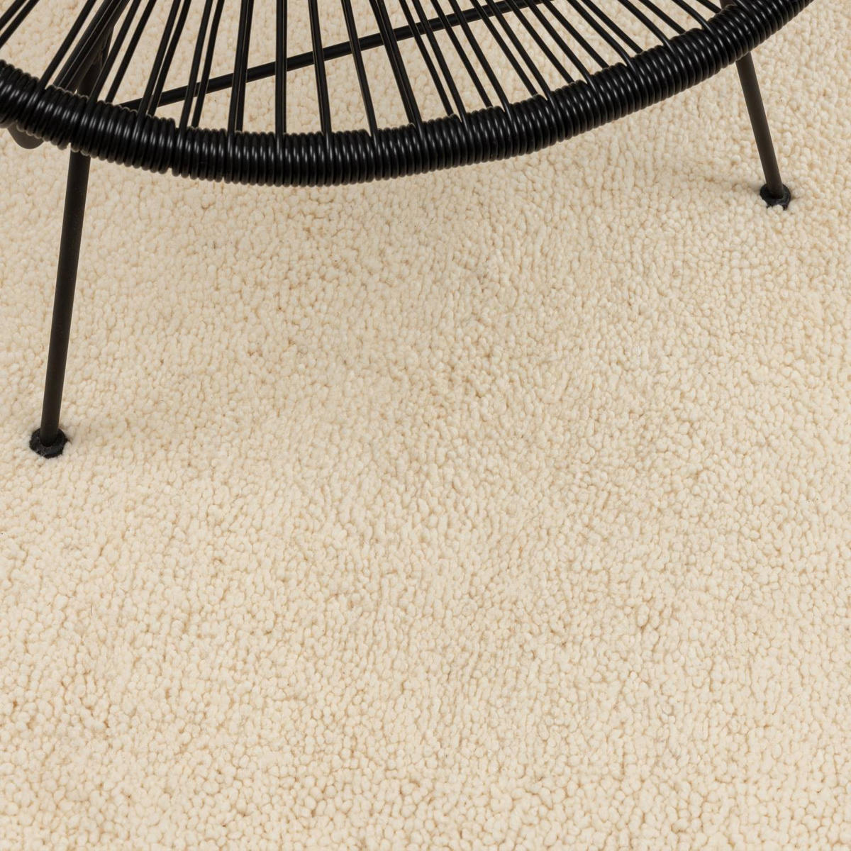 BERBERTEPPICH Super Berber 15/15 simple 200x300 cm - Weiß, Textil (200/300cm) - Rug and Roll
