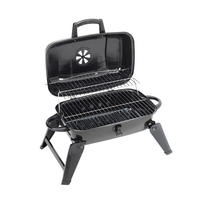 HOLZKOHLEGRILL aus Kohlenstoffstahl in Schwarz für die Terrasse Tragbarer 68 cm B x 34 cm T x 36 cm H - Schwarz, Metall (68/36/34cm) - Livingandhome