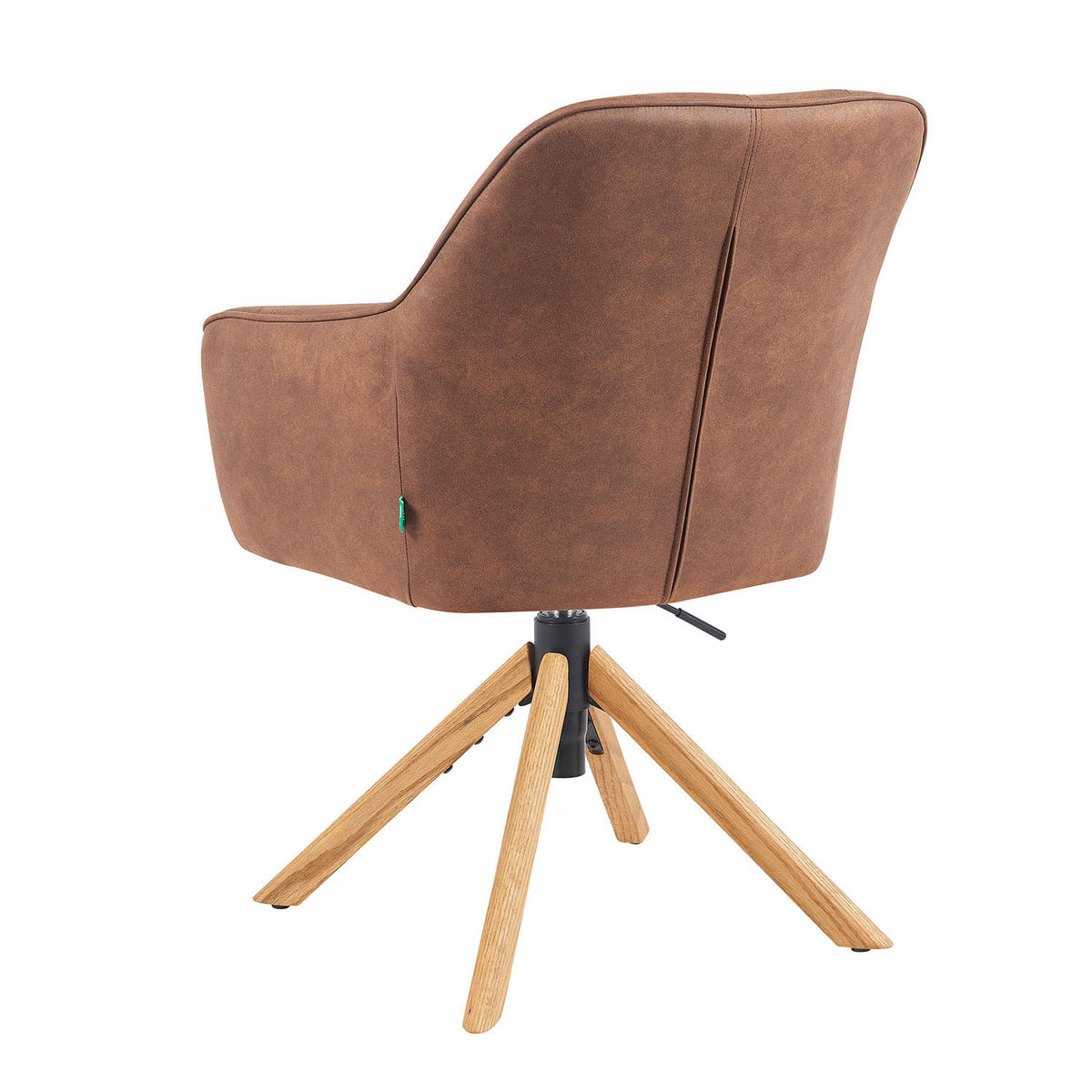 BÜROSTUHL Mika-Jaro - Honigeiche/Braun, Eichenholz/Holz (60/88/65cm) - DUBI Möbel