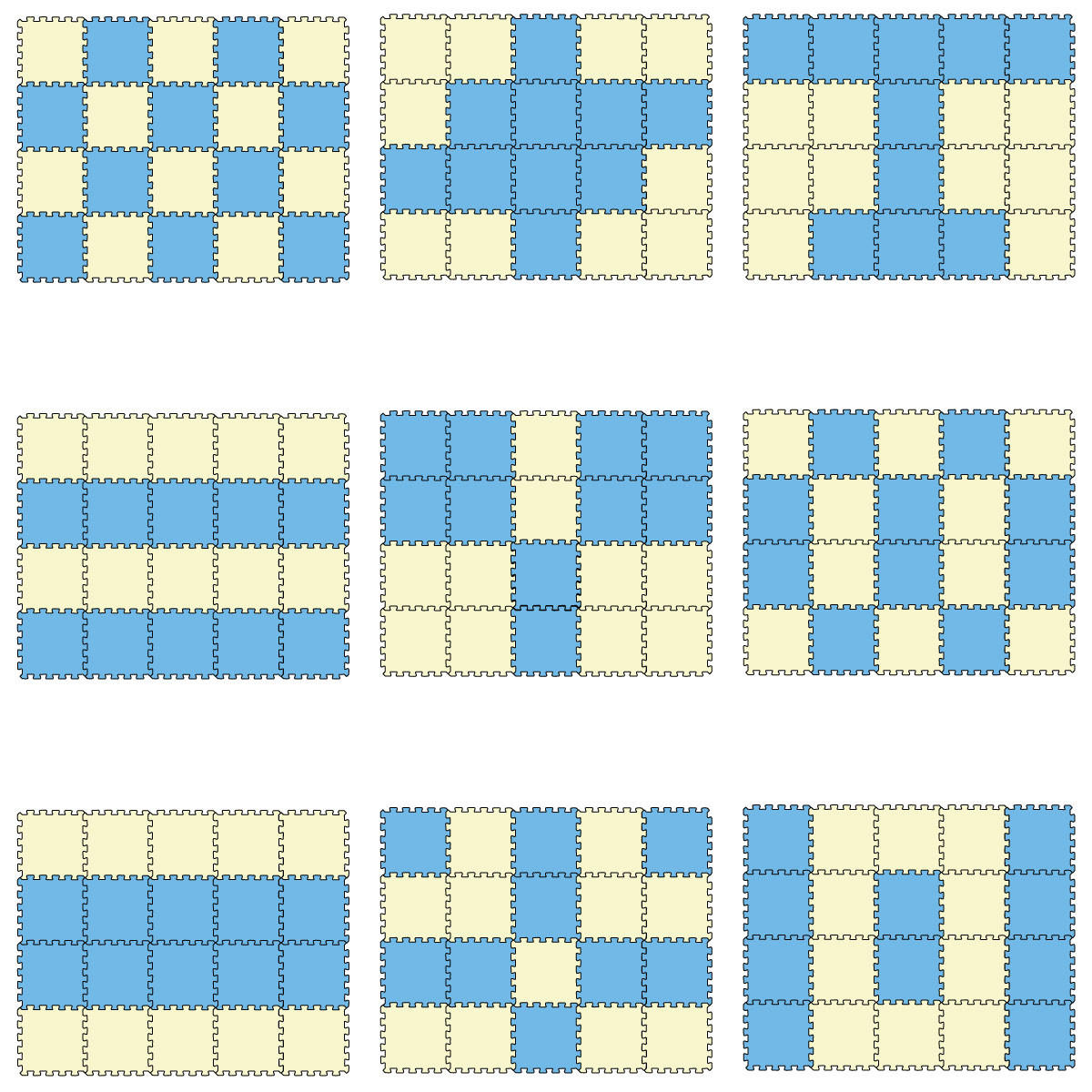 SPIELMATTE ab Null - 180/90/1 cm Puzzlematte Beige - Multicolor, Kunststoff (30/30cm) - Littletom