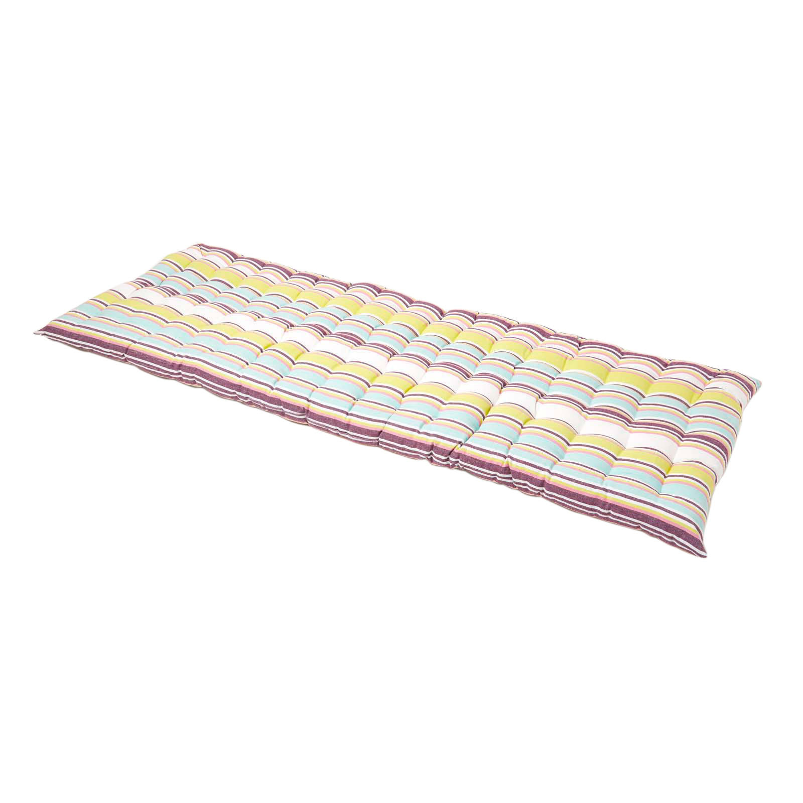 BANKAUFLAGE Osaka, 3-Sitzer bunt gestreift - Grün, Textil (143/48/5cm) - Homescapes