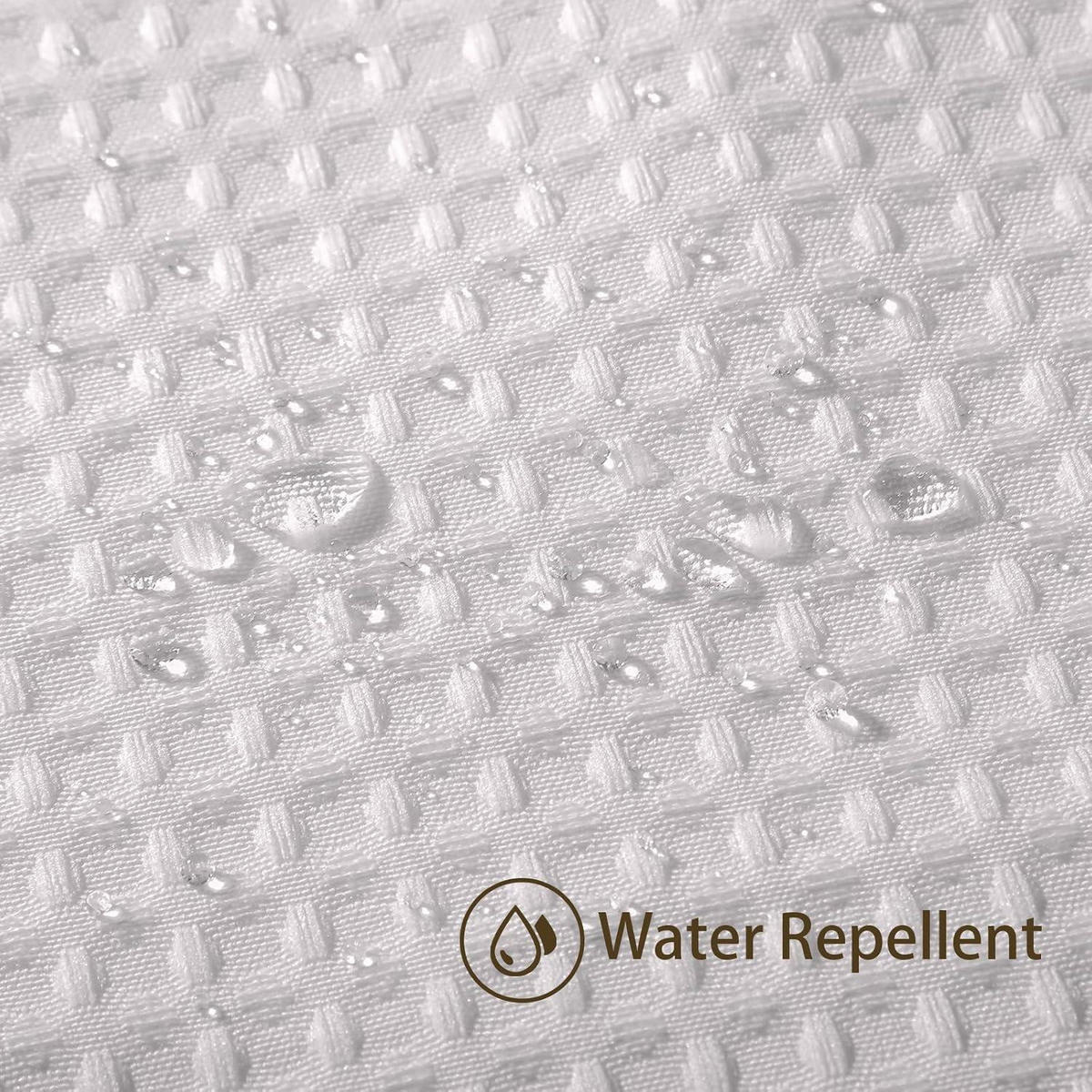 DUSCHVORHANG Waffelstoff Weiß 182 x 182 cm - Weiß, Textil (182/182cm)