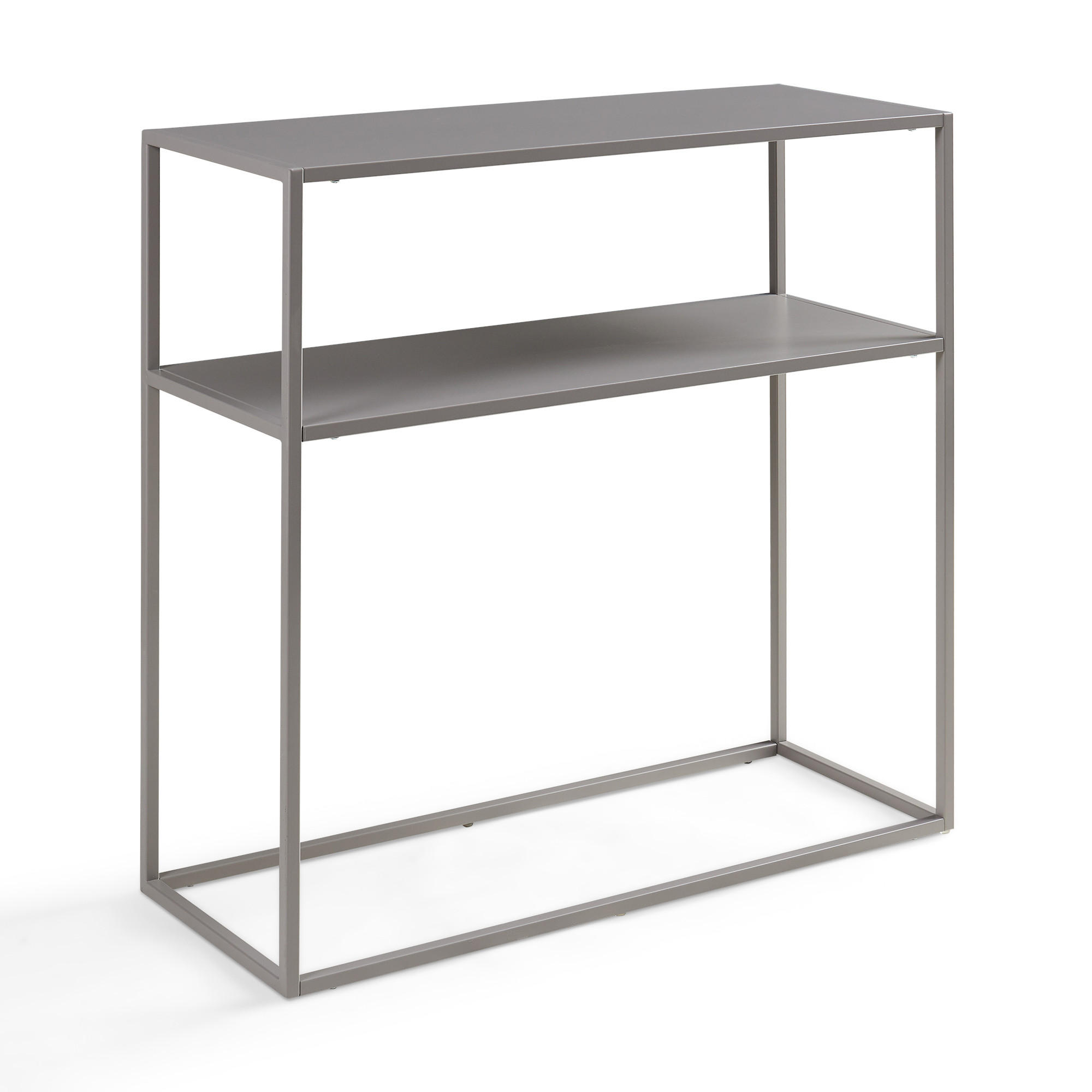 KONSOLENTISCH Kuhmo - Hellgrau, Metall (30/80/80cm) - [en.casa]