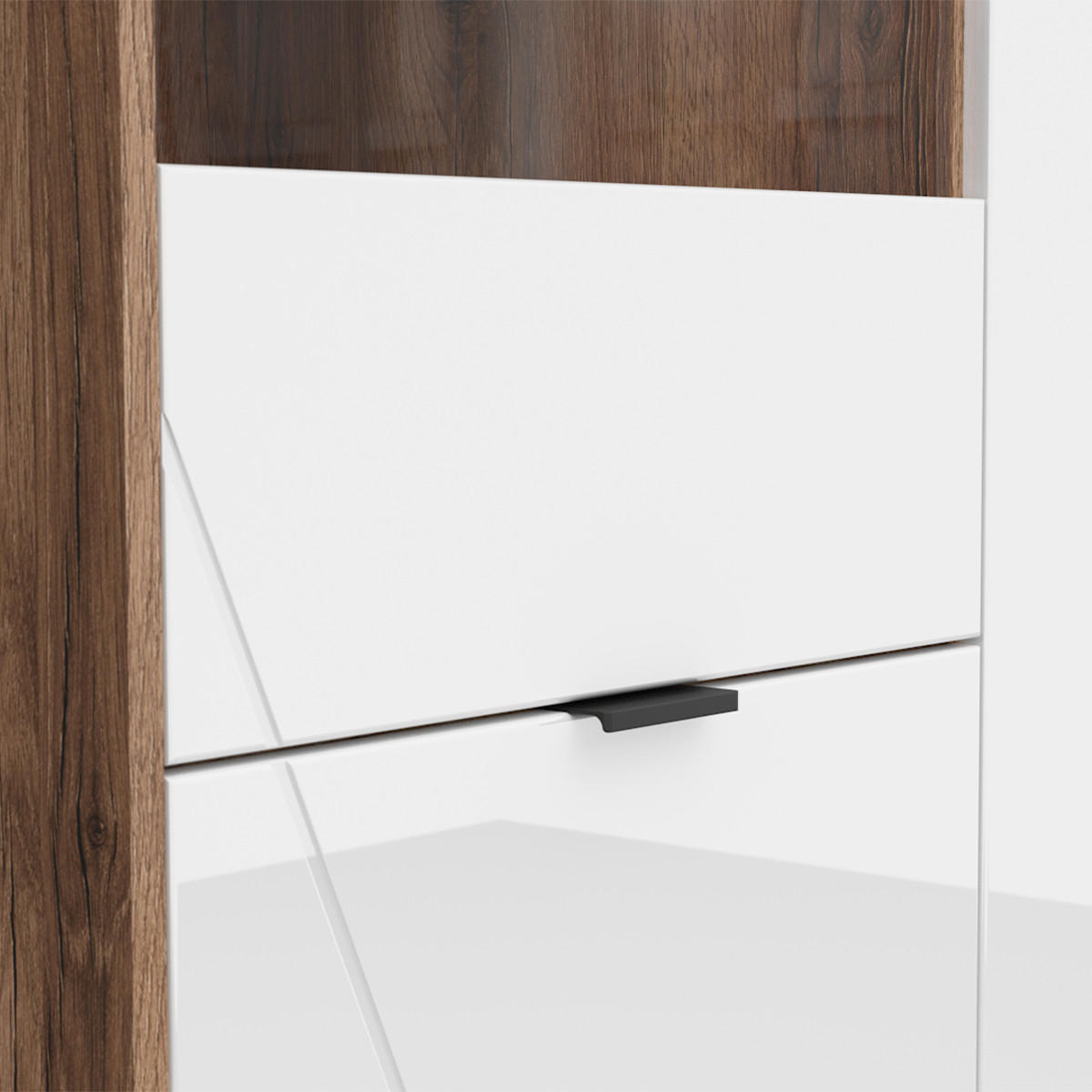 VITRINA Sven Bijelo i drvo - bijela, drvni materijal (94/157/43cm) - Petits-meubles