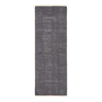 HANDWEBTEPPICH-LÄUFER Chenille 66/200 cm - Dunkelgrau, Textil (66/200cm) - Homescapes