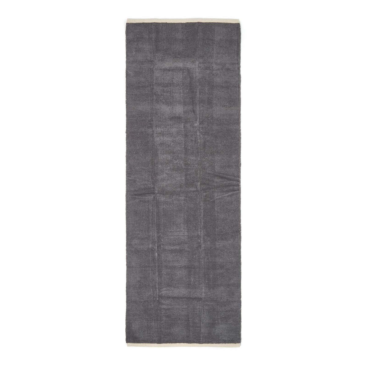 HANDWEBTEPPICH-LÄUFER Chenille 66/200 cm - Dunkelgrau, Textil (66/200cm) - Homescapes