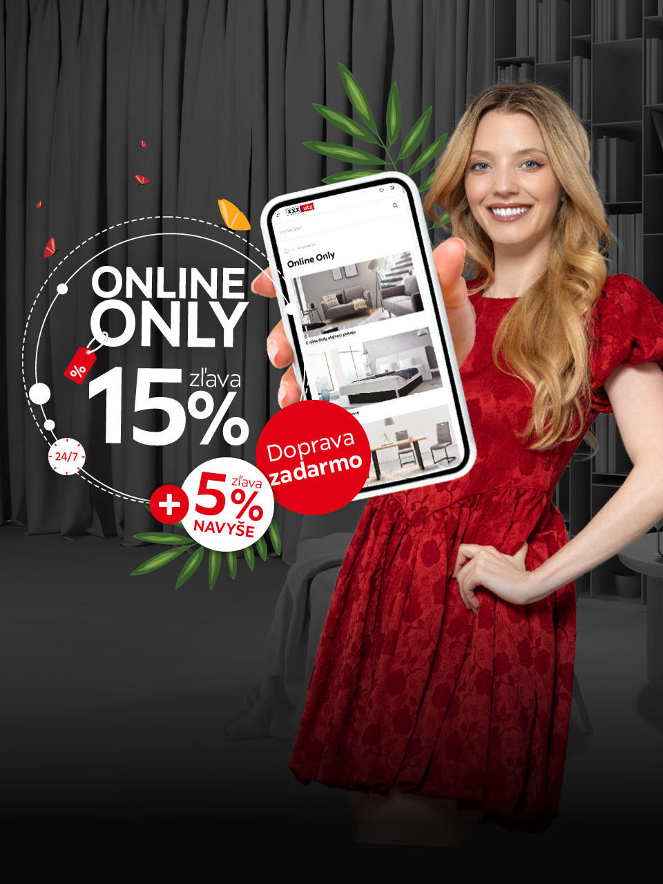 zľava online only 15 + 5