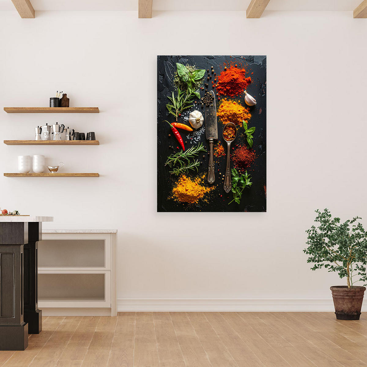 LEINWANDBILD Essen & Trinken 60x90cm - Multicolor, Textil (60/90cm) - Feeby