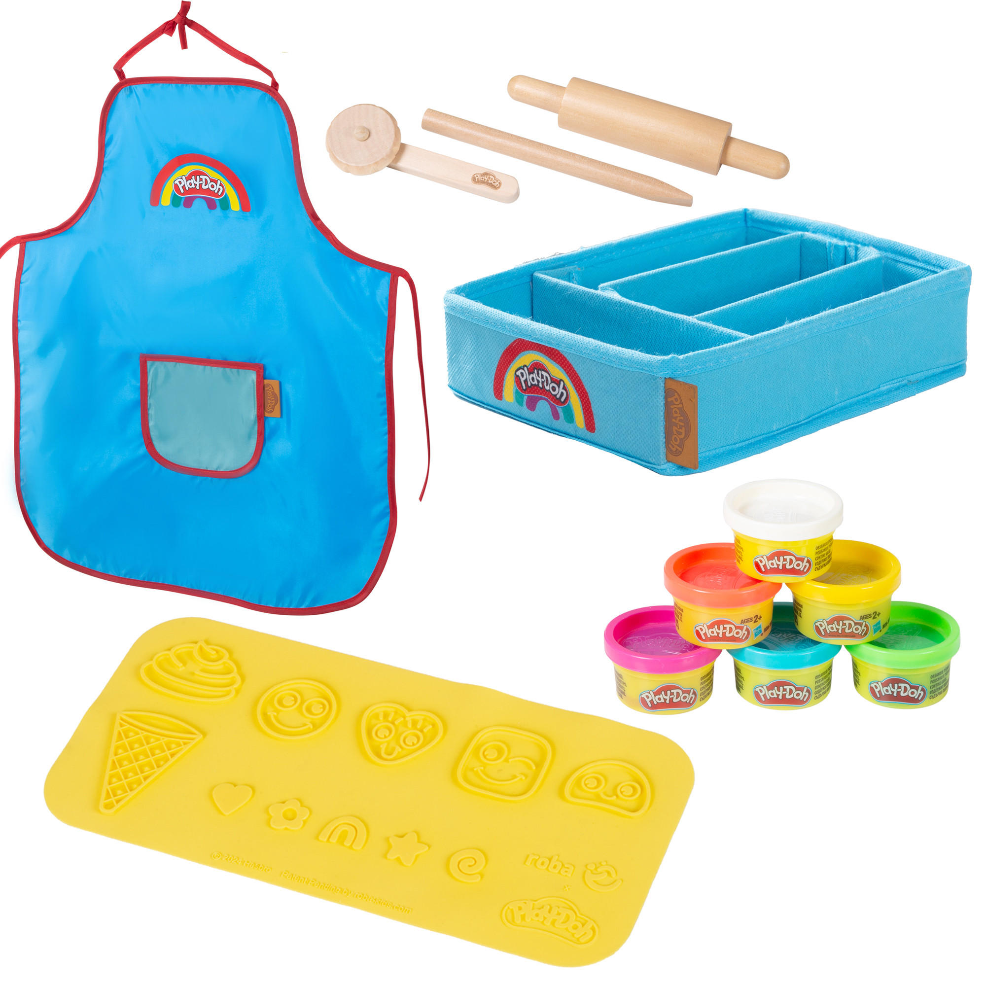 SPIELSET KNETE roba x Play-Doh mit Aufbewahrungsbox - Multicolor, Holz/Kunststoff (30/14.5/1cm) - Roba