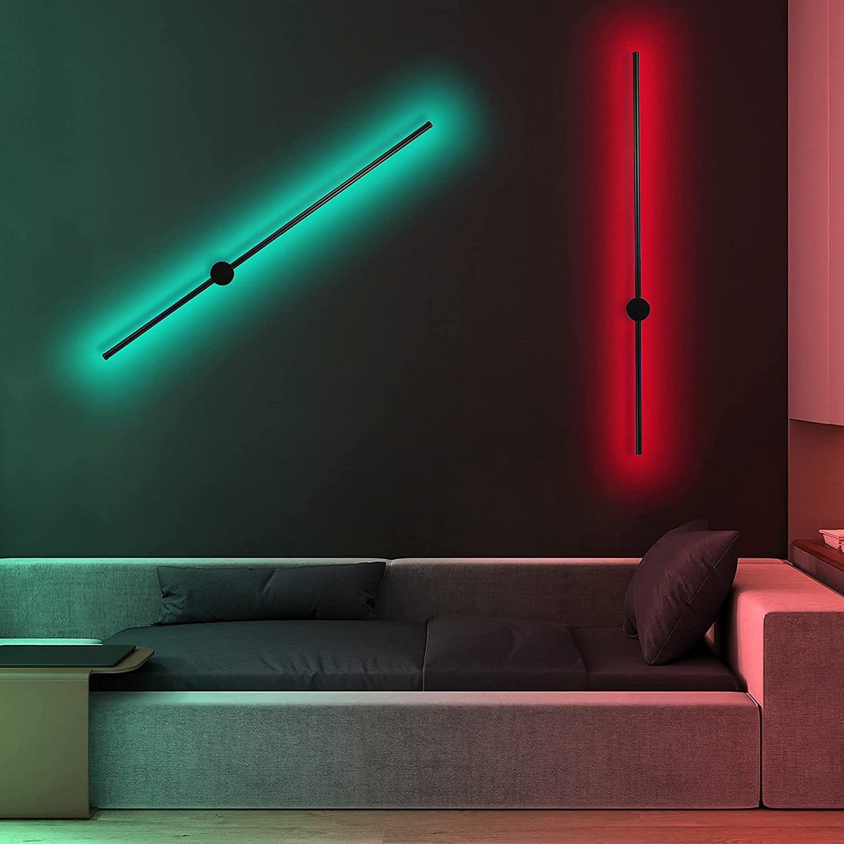 LED WANDLEUCHTE Benjamin - Schwarz, Metall (6/10/100cm) - Nettlife