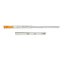 KORPUSSCHIENEEN Kugelgelagerter für Schubladen mit Vollauszug, mit Schließautomatik, Höhe 45mm, Länge 350mm, Stahl, Verzinkt - Zinkfarben, Metall (5.5/3/35cm) - EMUCA