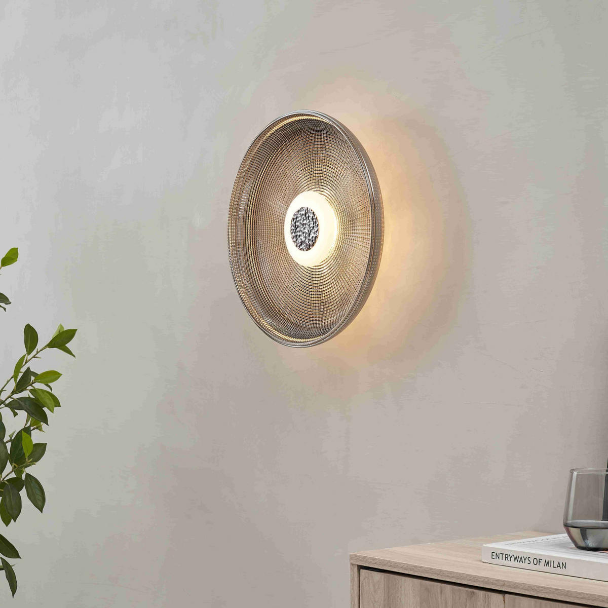 DECKENLEUCHTE Ossara, Schwarz und rauchgrau, 10cm - Schwarz, Glas (10/40/40cm) - KOSILUM