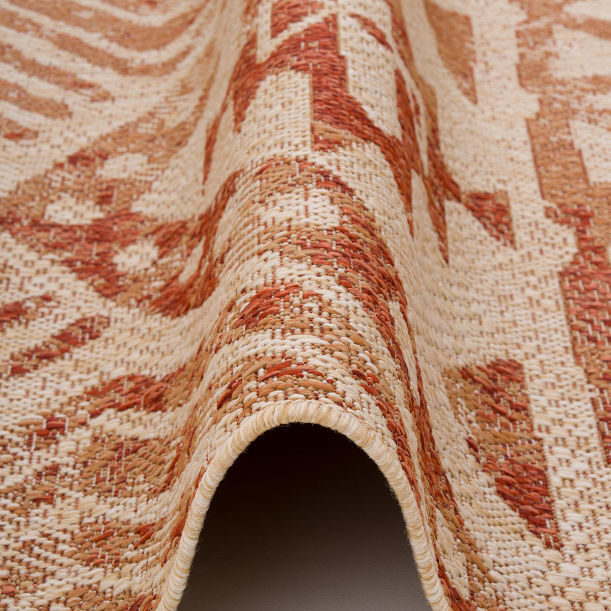 IN- UND OUTDOOR TEPPICH CARPETTO VINTAGE - Terracotta, Textil (120/170cm) - Pergamon