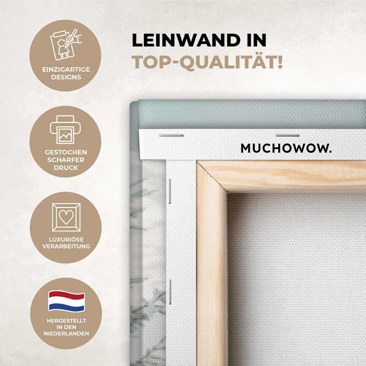 LEINWANDBILD Auto - Rot - Geschenke - Winter - Schnee - Weihnachten 20x20 cm - Rot, Textil (20/20cm) - MuchoWow