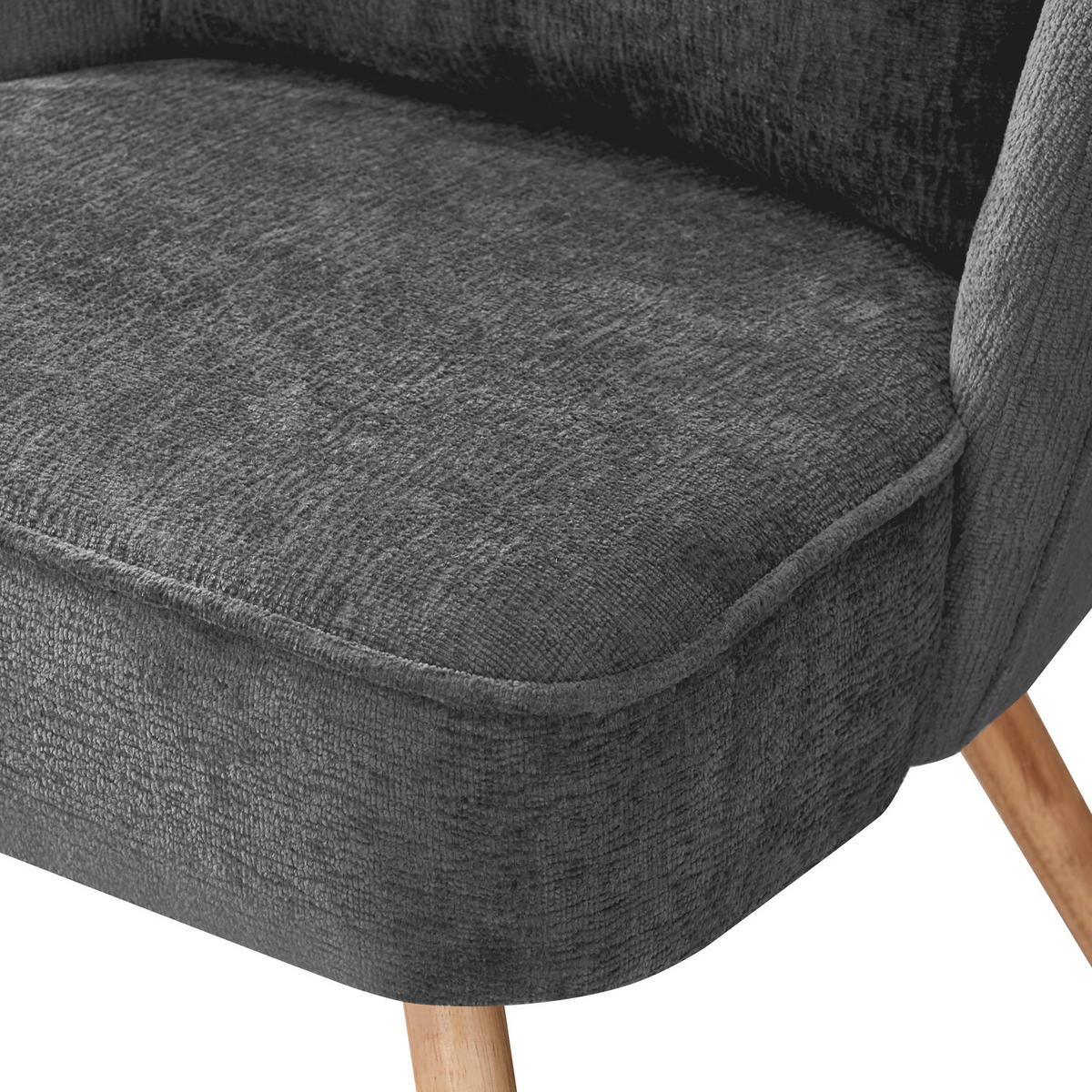 SESSEL YOYO Anthrazit - Anthrazit, Eichenholz/Textil (63/80/70cm) - B&D Home