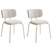 ESSZIMMERSTUHL 2er-Set Hellbeige Irins - Beige, Textil (48/76/50cm) - Beliani