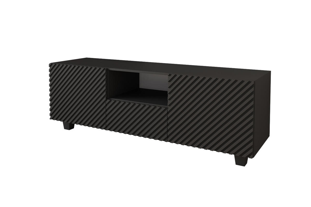 LOWBOARD ZENO-S 140x50x41 cm - Schwarz - Schwarz, Holzwerkstoff (140/50/41cm) - ALTDECOR