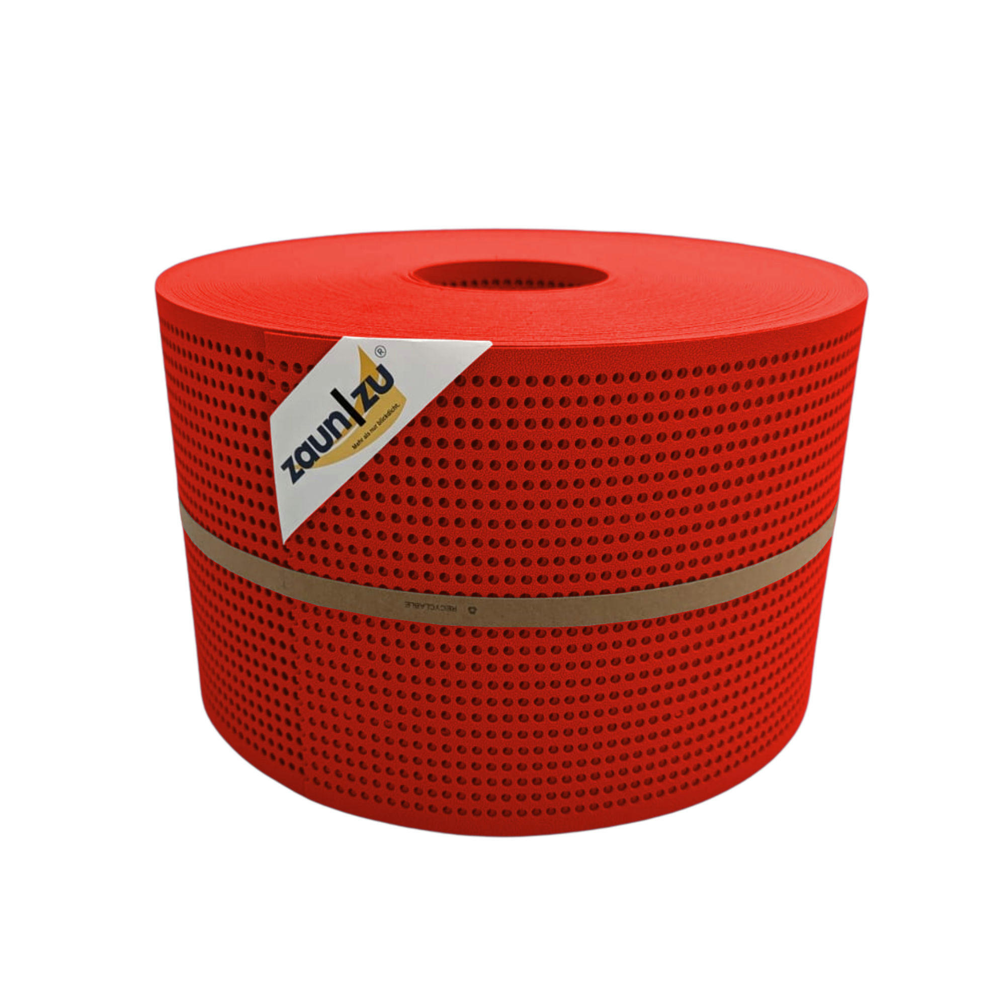 SICHTSCHUTZSTREIFEN PP Premium Gelocht 30 Prozent Streifen Rot 50m - Rot, Kunststoff (5000/19cm) - ZAUN|ZU