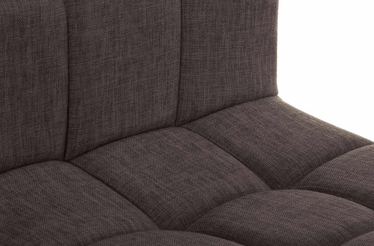 BARHOCKER Stoff braun - Schwarz/Braun, Textil/Metall (46/94/47cm) - CLP