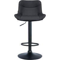 BARHOCKER Vulcano Kunstleder schwarz schwarz - Schwarz, Kunststoff/Metall (49/106/51cm) - TPFLiving