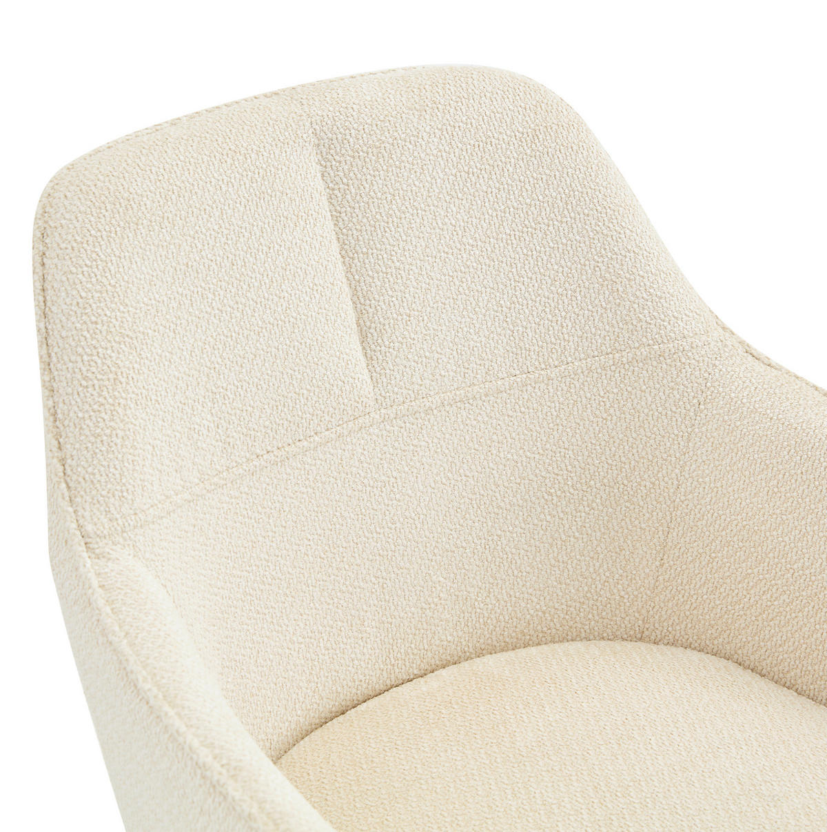 ESSZIMMERSTUHL drehbar 82 cm Stoff Beige/Eiche 2er-Set - Beige, Holz (46/82/58cm) - Meubliv