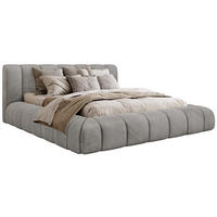 POLSTERBETT NUBEA CLASSIC 160/200 - Hellgrau Velvet - ohne Matratze - Hellgrau, Textil (160/200cm) - MKS