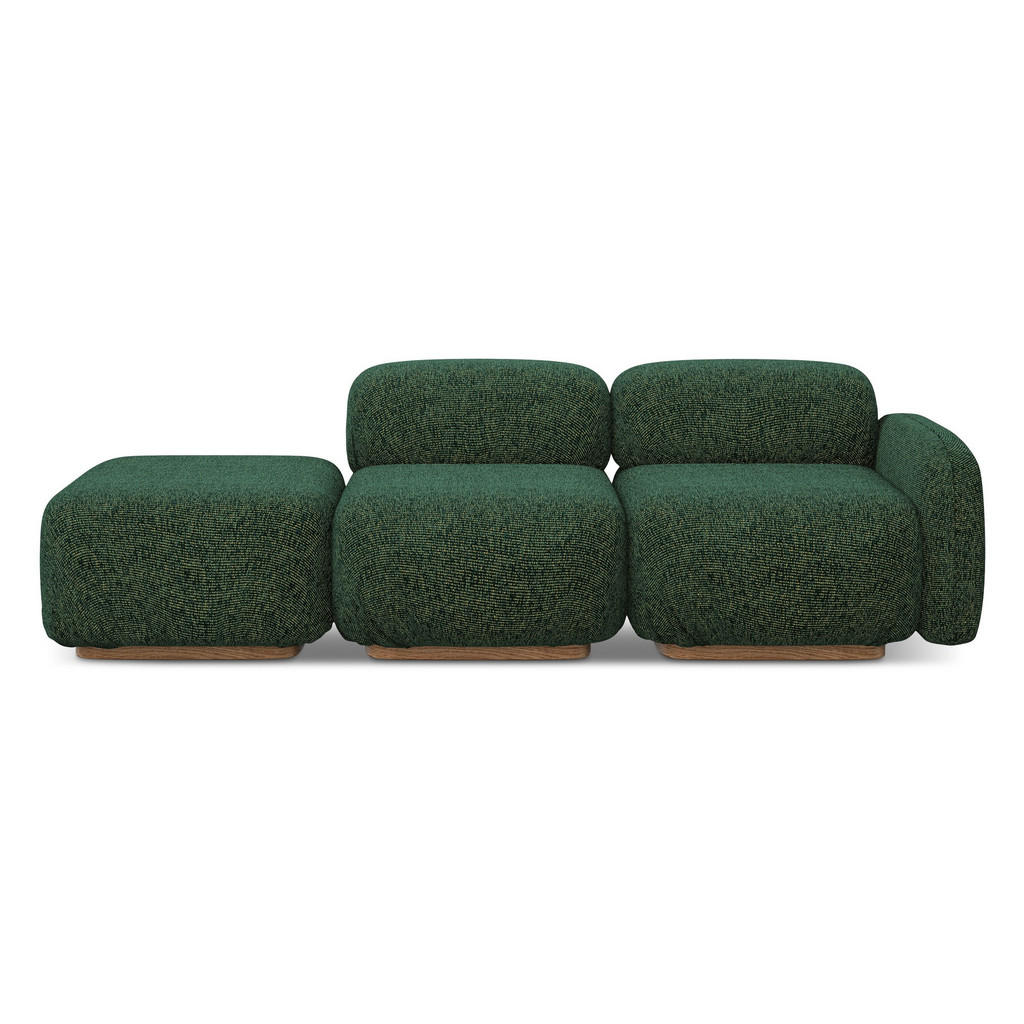 Thumbnail - Makamii 3-Sitzer, Grün, Textil, Füllung: Schaumstoff, 258x73x95 cm, Made in EU, Wohnzimmer, Sofas & Couches, Sofas, 3-Si...