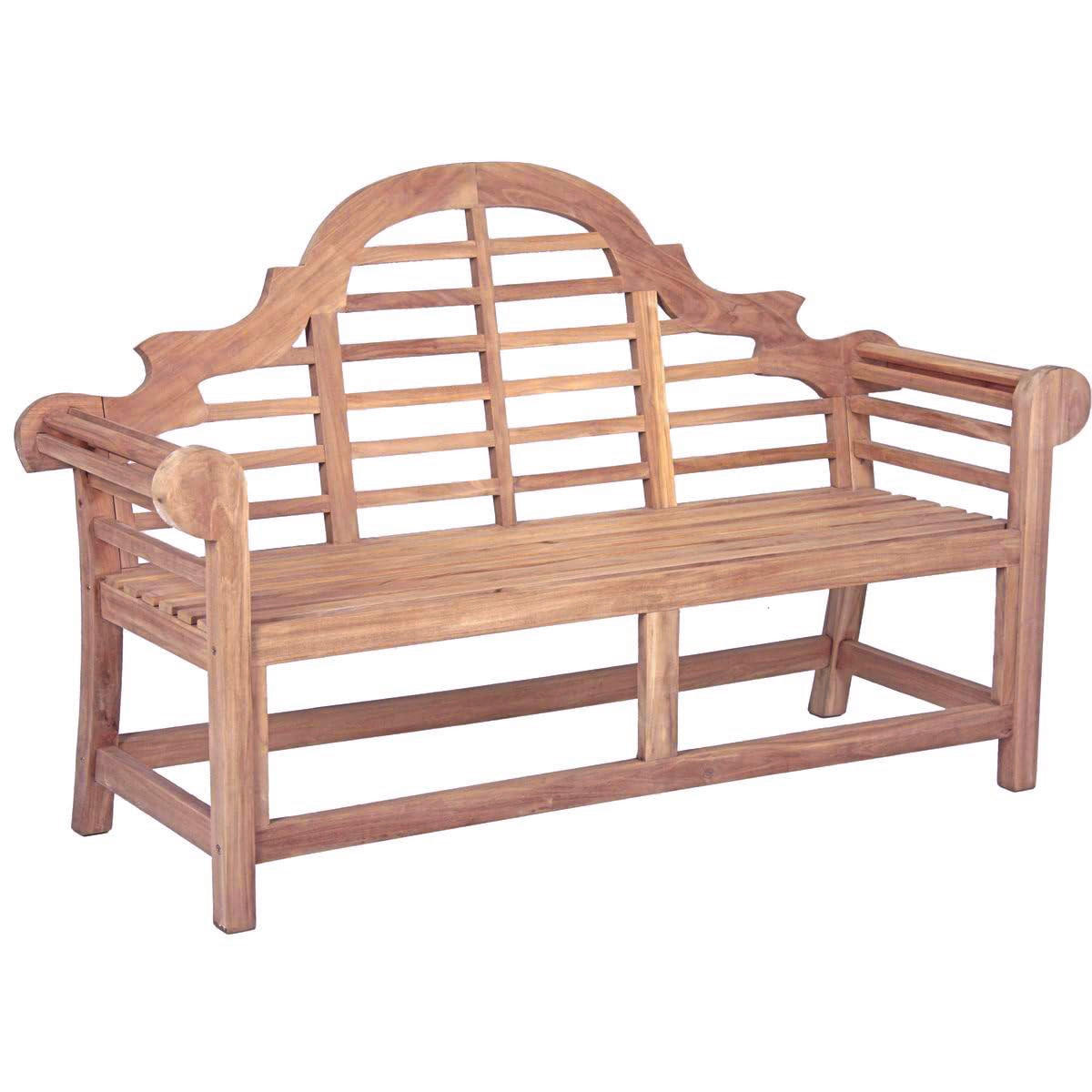 GARTENBANK Liane 3-Sitzer Terrassenbank - Braun, Holz (166/104/63cm) - DELUKE