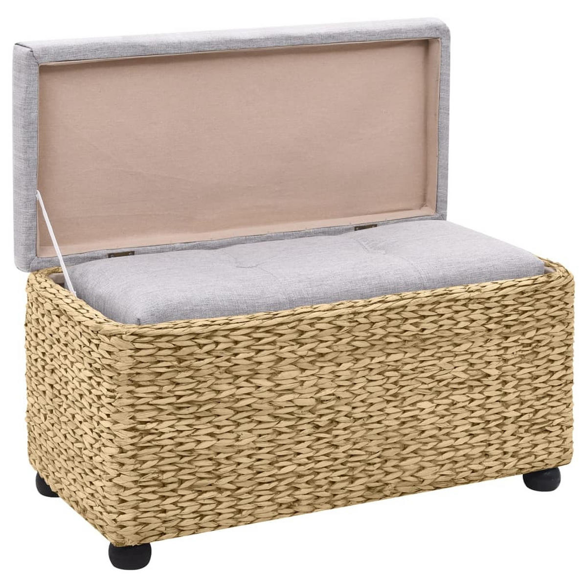 SITZBANK 2er Set Seegras Grau - Grau, Naturmaterialien (45/85/40cm) - vidaXL