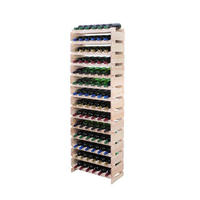 WEINREGAL VINOTECA FLEX PRO HxBxT 191x65x28cm 84 Flaschen auf 14 Ebenen Natur unbehandelt - Naturfarben, Holz (65/191/28cm) - PROREGAL