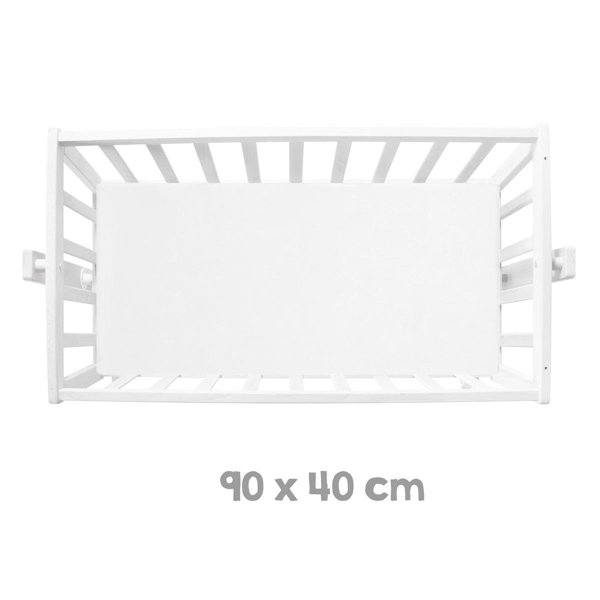 BABYWIEGENSETT - Weiß, Holzwerkstoff/Textil (40/90cm) - Roba