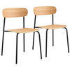 STÜHLE 2-tlg., Schwarz - Schwarz, Metall (46/78/52cm) - Oviala