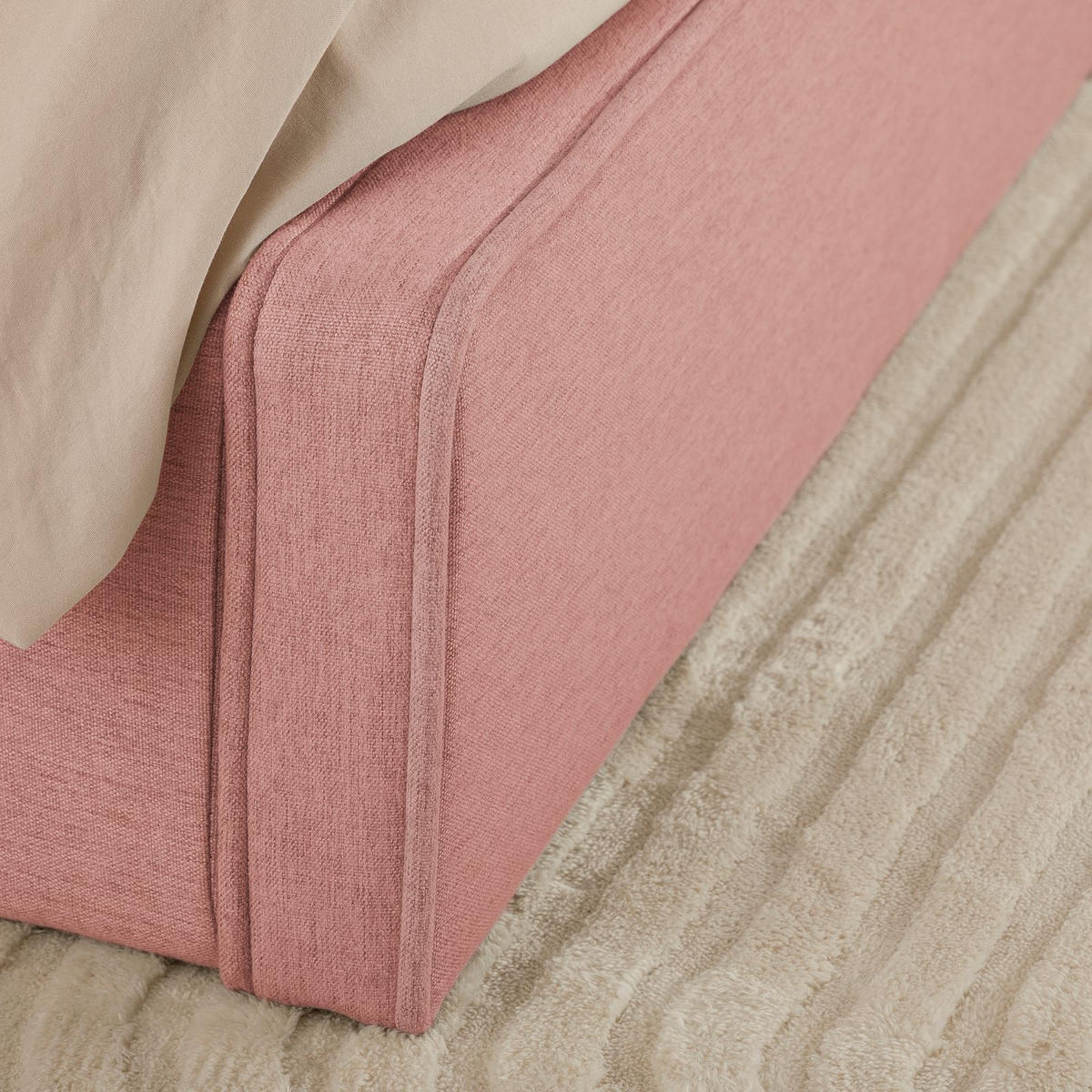 POLSTERBETT MARINI 140X200 CM - Altrosa, Textil (140/200cm) - IDIMEX