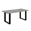 ESSTISCH 160x90x75 cm - Betonoptik / Schwarz - KLYN U - Grau, Holzwerkstoff (160/90/75cm) - ALTDECOR