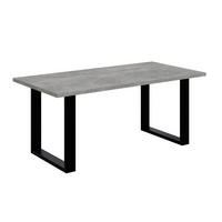 ESSTISCH 160x90x75 cm - Betonoptik / Schwarz - KLYN U - Grau, Holzwerkstoff (160/90/75cm) - ALTDECOR