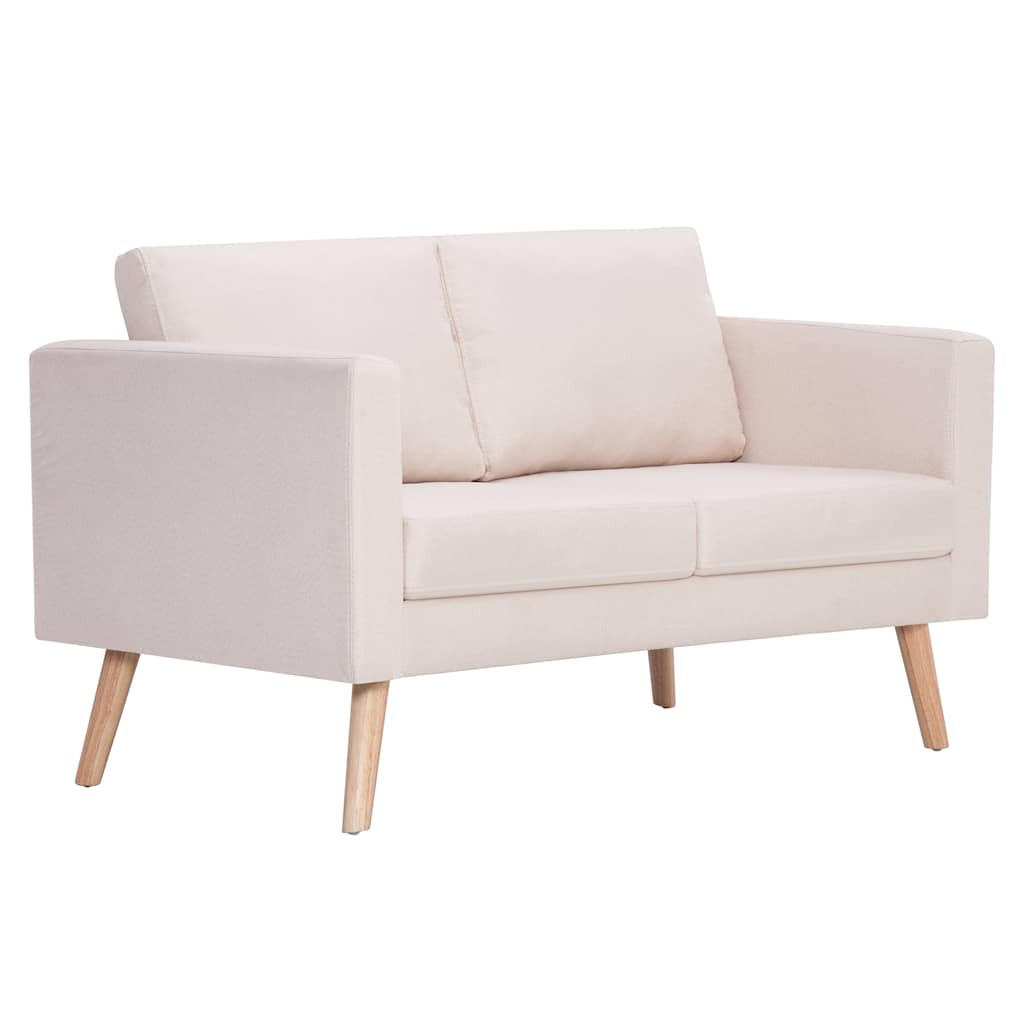 2-SITZER-SOFA Duderstadt - Creme, Holz (116/73/70cm) - Nettlife