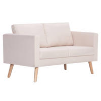 2-SITZER-SOFA Duderstadt - Creme, Holz (116/73/70cm) - Nettlife